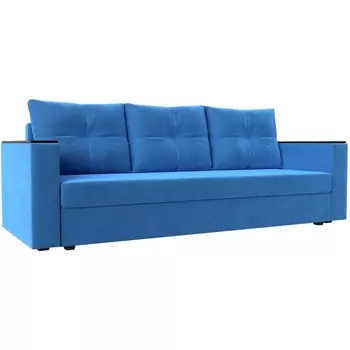 Диван прямой Атланта лайт без стола (велюр голубой) Лига Диванов 112637