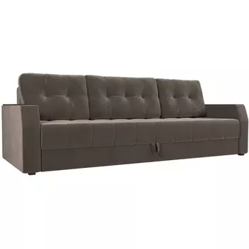 Диван прямой Атлантида Б/С (велюр коричневый) Лига Диванов 102248