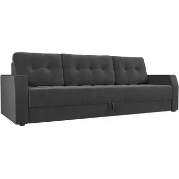 Диван прямой Атлантида Б/С (велюр серый) Лига Диванов 102249