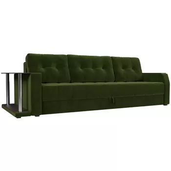 Диван прямой Атлантида левый (микровельвет зеленый) Лига Диванов 102221