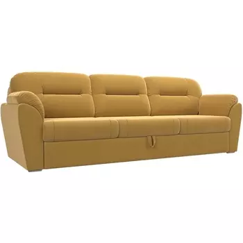 Диван прямой Бостон (микровельвет желтый) Лига Диванов 109483