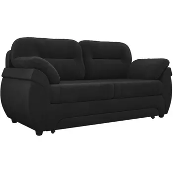 Диван прямой Бруклин (велюр черный) Лига Диванов 29401