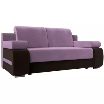 Диван прямой Денвер (основа микровельвет сиреневый, компаньон микровельвет коричневый) Лига Диванов 115540