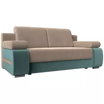 Диван прямой Денвер (основа велюр бежевый, компаньон велюр бирюзовый) Лига Диванов 115519