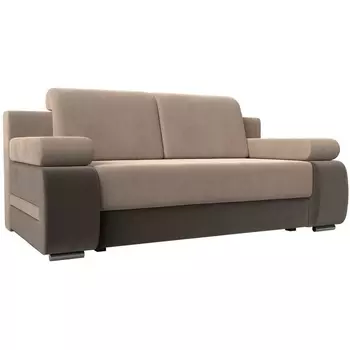 Диван прямой Денвер (основа велюр бежевый, компаньон велюр коричневый) Лига Диванов 115522