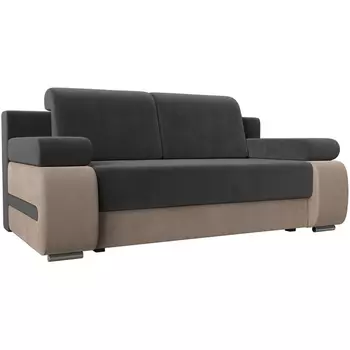 Диван прямой Денвер (основа велюр серый, компаньон велюр бежевый) Лига Диванов 115531