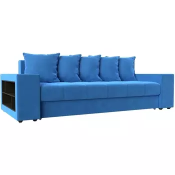 Диван прямой Дубай левый (велюр голубой) Лига Диванов 110568