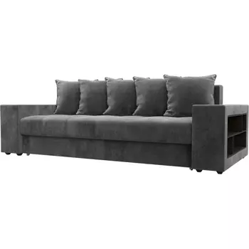 Диван прямой Дубай полки справа Лига Диванов (Велюр) арт.126472