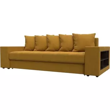 Диван прямой Дубай полки справа Лига Диванов (Велюр) арт.126459