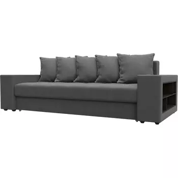 Диван прямой Дубай полки справа Лига Диванов (Замша) арт.126476