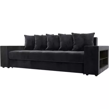 Диван прямой Дубай полки справа Лига Диванов (Велюр) арт.127252