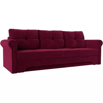 Диван прямой Европа (микровельвет бордовый) Лига Диванов 28319