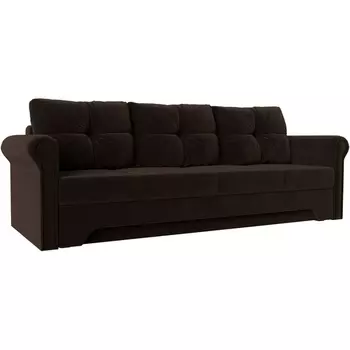 Диван прямой Европа (микровельвет коричневый) Лига Диванов 28317