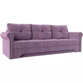 Диван прямой Европа (микровельвет сиреневый) Лига Диванов 110356
