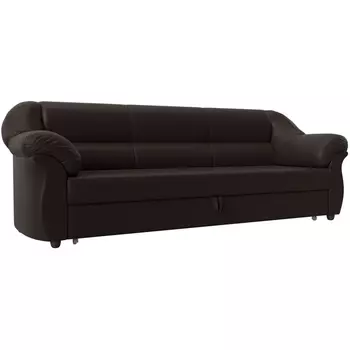 Диван прямой Карнелла (экокожа коричневая) Лига Диванов 29490