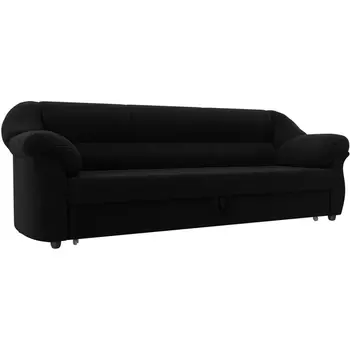 Диван прямой Карнелла (микровельвет черный) Лига Диванов 105883