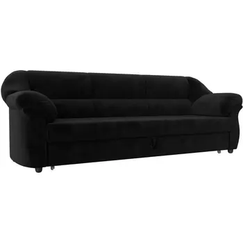 Диван прямой Карнелла (велюр черный) Лига Диванов 109526