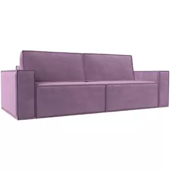 Диван прямой Куба (микровельвет сиреневый) Лига Диванов 116223