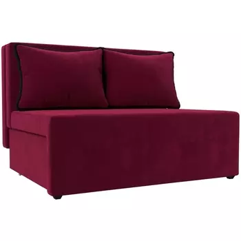 Диван прямой Лагуна (микровельвет бор, кант микровельвет черн) Лига Диванов 114439