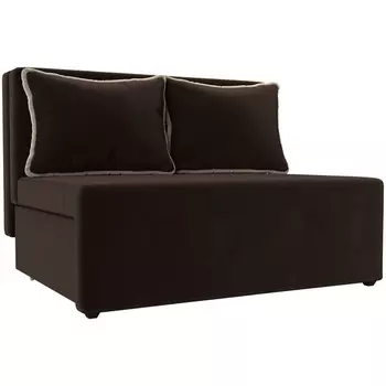 Диван прямой Лагуна (микровельвет кор, кант микровельвет беж) Лига Диванов 114443