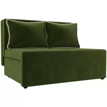 Диван прямой Лагуна (микровельвет зел, кант микровельвет беж) Лига Диванов 114441