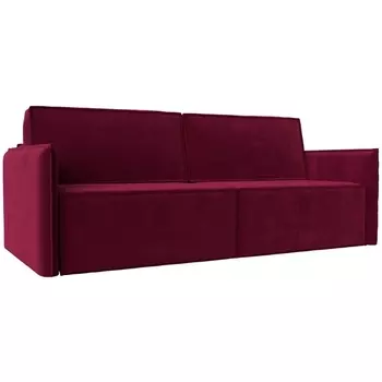 Диван прямой Либерти (микровельвет бордовый) Лига Диванов 116242