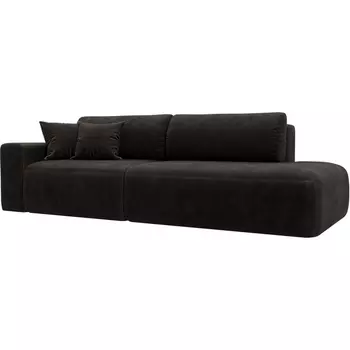 Диван прямой Лига-036 НПБ Модерн подлокотник слева Лига Диванов (Велюр) арт.127708L