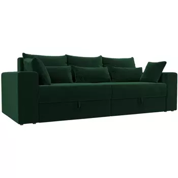 Диван прямой Майами (велюр зеленый, подушки велюр ЗЕЛ/зел/зел) Лига Диванов 114688