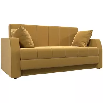 Диван прямой Малютка (микровельвет желтый) Лига Диванов 110379