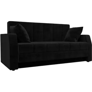 Диван прямой Малютка (велюр черный) Лига Диванов 102266