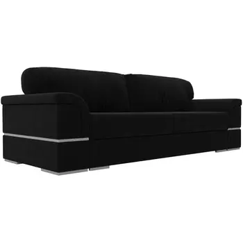 Диван прямой Порту (микровельвет черный) Лига Диванов 116201