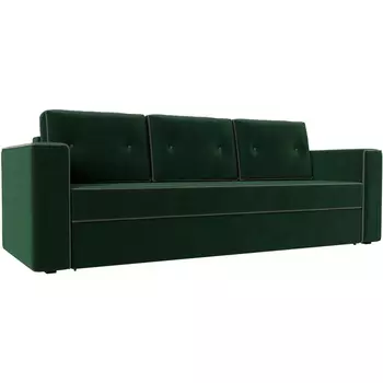 Диван прямой Принстон (основа велюр зеленый, кант велюр коричневый) Лига Диванов 110885