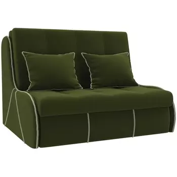 Диван прямой Риттэр (микровельвет зеленый, кант микровельвет бежевый) Лига Диванов 105282