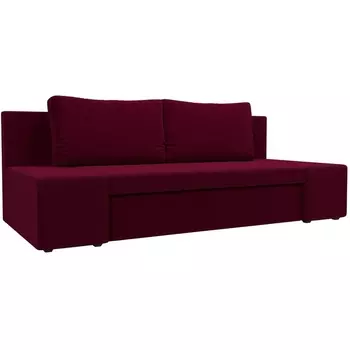 Диван прямой Сан Марко (вмикровельвет бордовый) Лига Диванов 114033