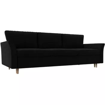 Диван прямой София (микровельвет черный) Лига Диванов 28979