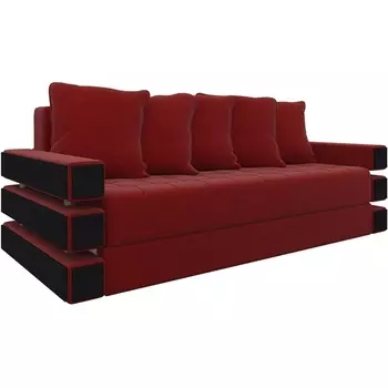 Диван прямой Венеция (микровельвет бордовый) Лига Диванов 27967