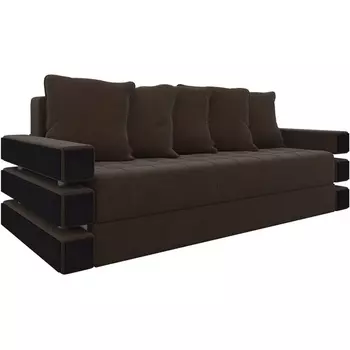 Диван прямой Венеция (микровельвет коричневый) Лига Диванов 27966