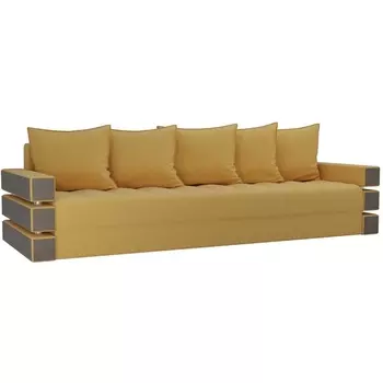 Диван прямой Венеция (микровельвет желтый) Лига Диванов 108417