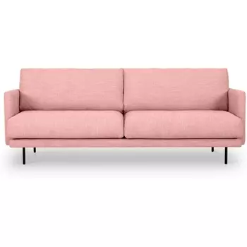 Диван Ricadi трехместный ОГОГО (арт.727528), (Ткань,Рогожка/Розовый) ОГОГО Обстановочка!