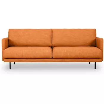 Диван Ricadi трехместный ОГОГО (арт.727529), (Ткань,Рогожка/Оранжевый) ОГОГО Обстановочка!