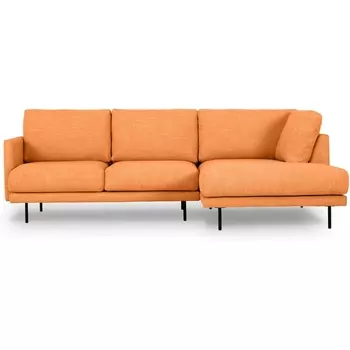 Диван Ricadi угловой ОГОГО (арт.727515), (Ткань,Рогожка/Оранжевый) ОГОГО Обстановочка!