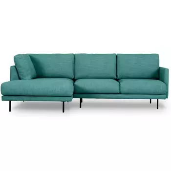 Диван Ricadi угловой ОГОГО (арт.727517), (Рогожка,Ткань/Бирюзовый) ОГОГО Обстановочка!