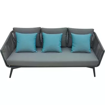 Диван трехместный "ARIAL" уличный серый 188*80*75см Garda Decor арт.129KN-02613