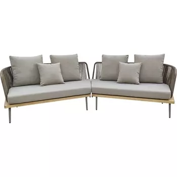 Диван угловой "BAYLEY" уличный серый 280*84*75см Garda Decor арт.129KN-03042