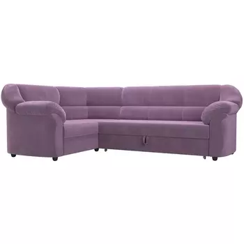 Диван угловой Карнелла левый (микровельвет сиреневый) Лига Диванов 105894L