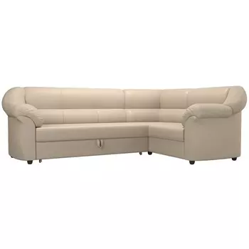 Диван угловой Карнелла правый (экокожа бежевая) Лига Диванов 29429