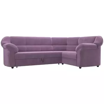 Диван угловой Карнелла правый (микровельвет сиреневый) Лига Диванов 105894