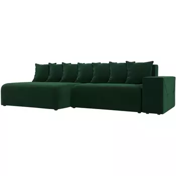 Диван угловой Кёльн левый (велюр зеленый) Лига Диванов 105074L