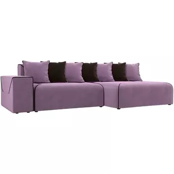 Диван угловой Кёльн правый (микровельвет сиреневый) Лига Диванов 109743