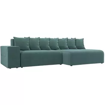 Диван угловой Кёльн правый (Велюр бирюзовый) Лига Диванов 105072